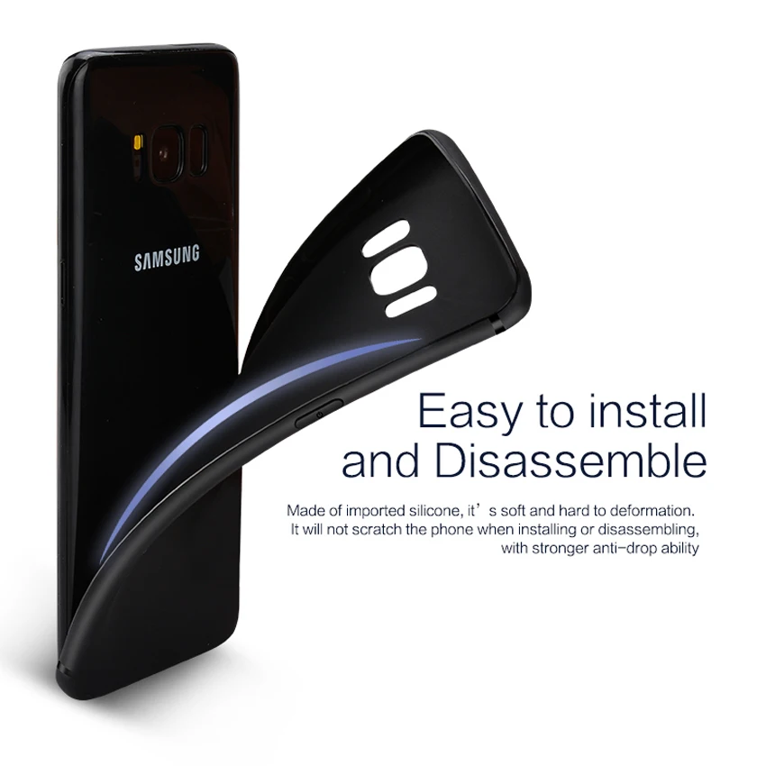 Роскошный Матовый чехол для samsung Galaxy S8 s S8Plus Тонкий Силиконовый ТПУ телефона Plus S 8
