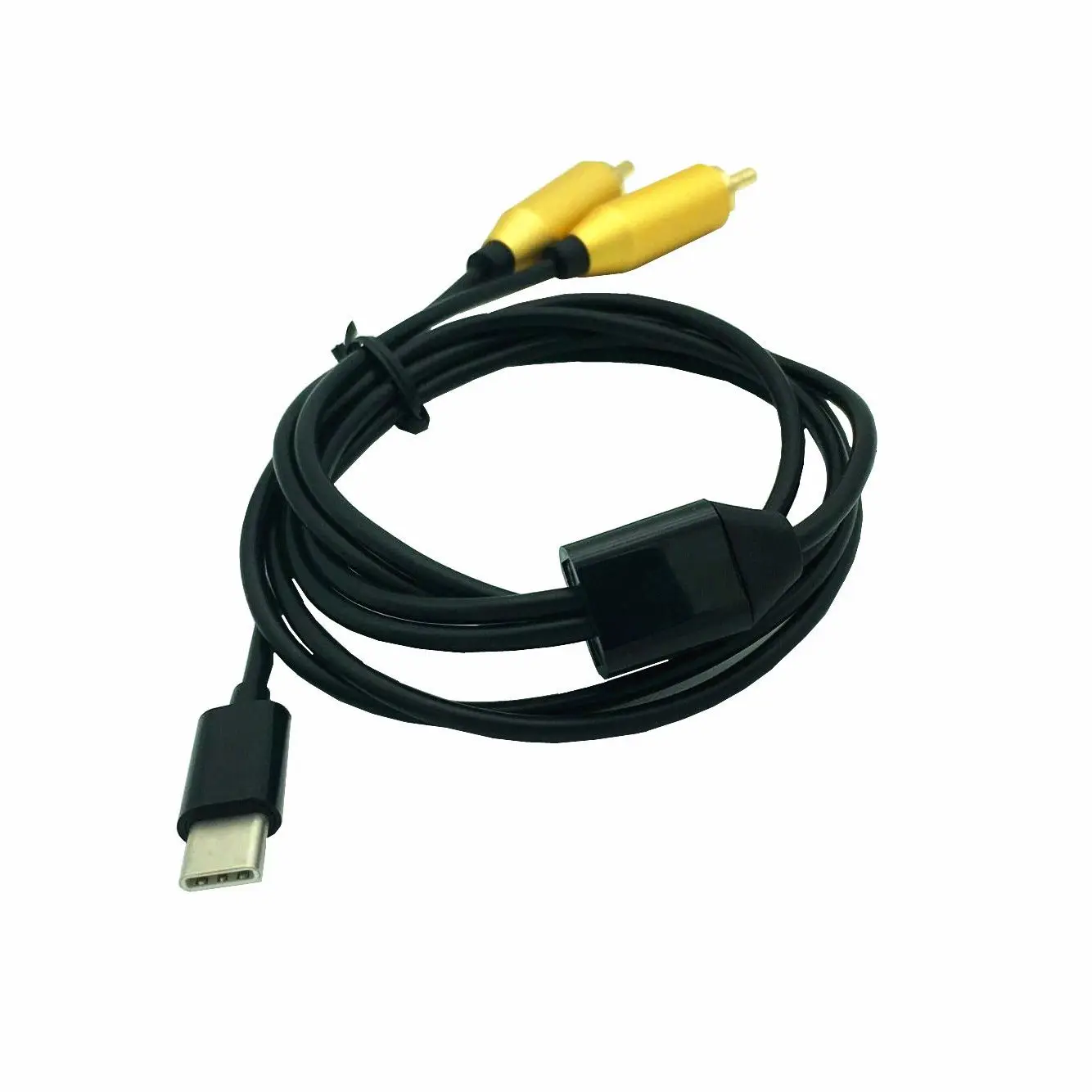 USB Type C папа к двойному RCA Мужской стерео аудио Y сплиттер адаптер Позолоченные