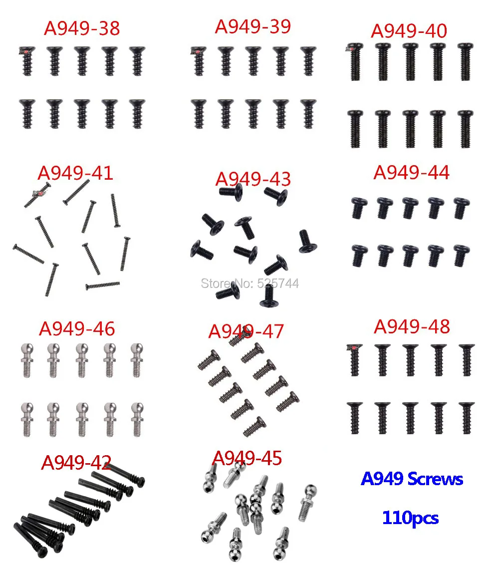 110 шт винты с круглой плоской г