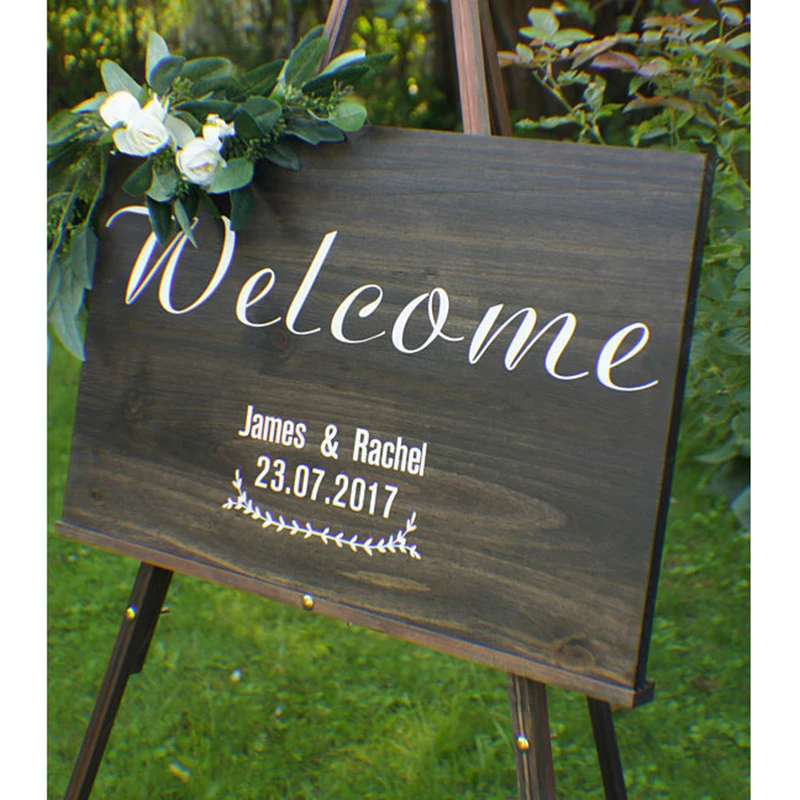 

Custom Wedding welcome sign, rustic wood welcome wedding sign, engagement photo prop, wooden sign, home sign, wall hanging