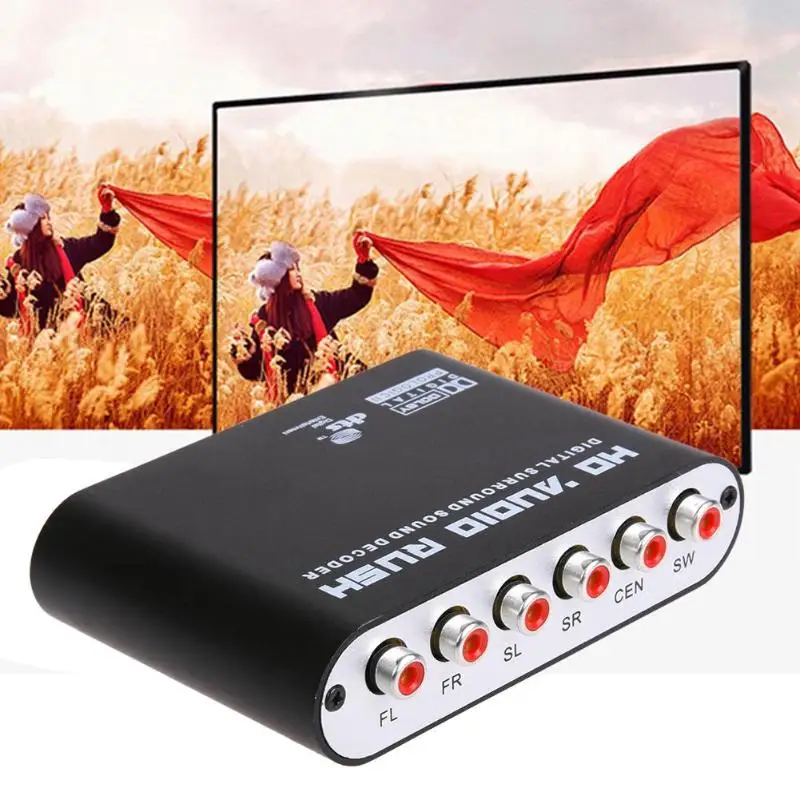 5 1 CH аудио декодер SPDIF коаксиальный к RCA DTS AC3 цифровой усилитель аналоговый