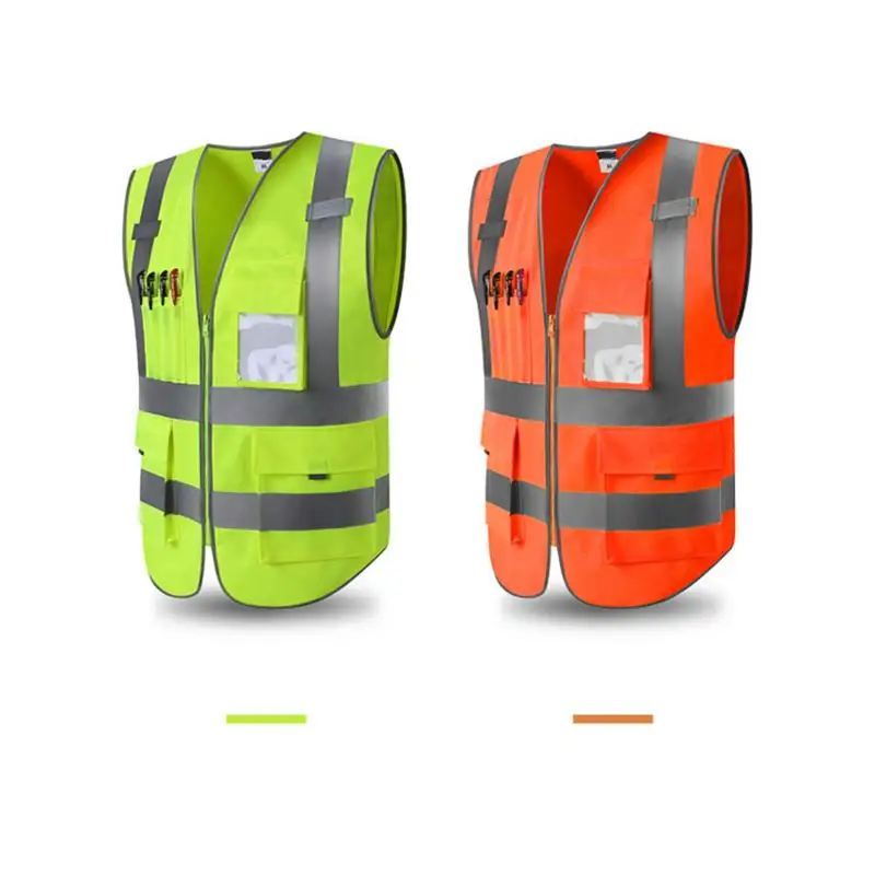 Купи High Visibility Safety Reflective Vest Jacket Workplace Road Working Security Waistcoat Warp Knitted Fabric Cloth Cycling Vest за 520 рублей в магазине AliExpress