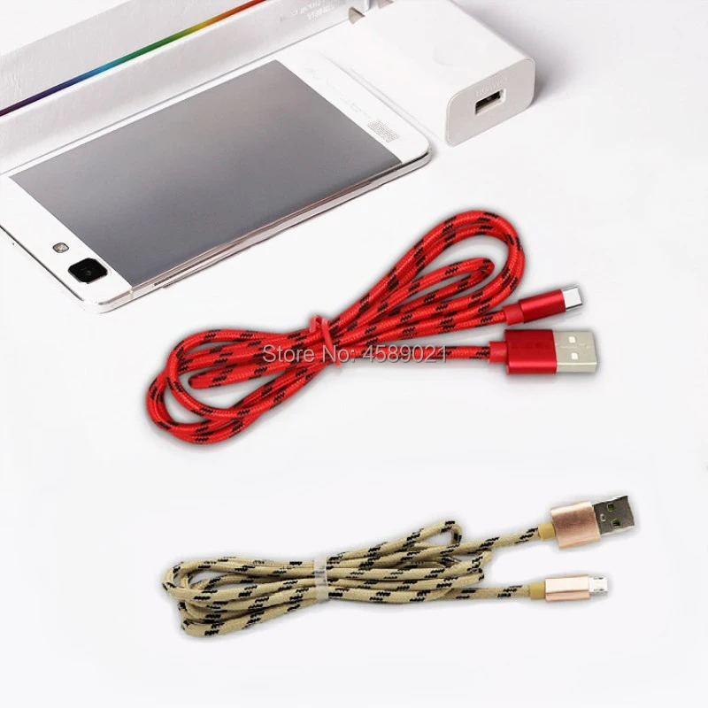 Быстрая зарядка цветной универсальный Плетеный usb кабель для передачи данных Micro