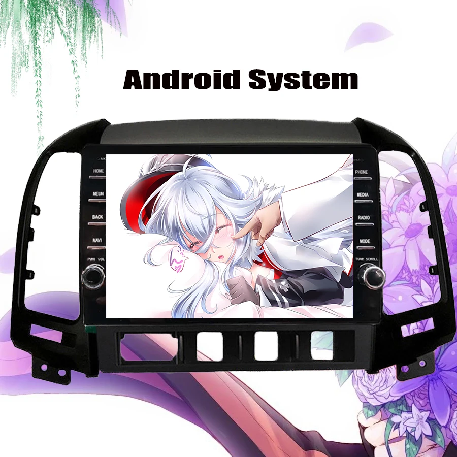 Автомобильный мультимедийный плеер Android 9 0 dvd gps для Hyundai Santa Fe 2005 2012 2 din радио Видео