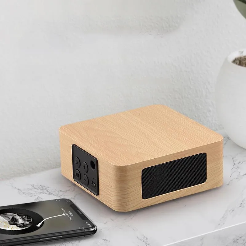 Деревянный Портативный Мини Bluetooth динамик сабвуфер беспроводной двойной