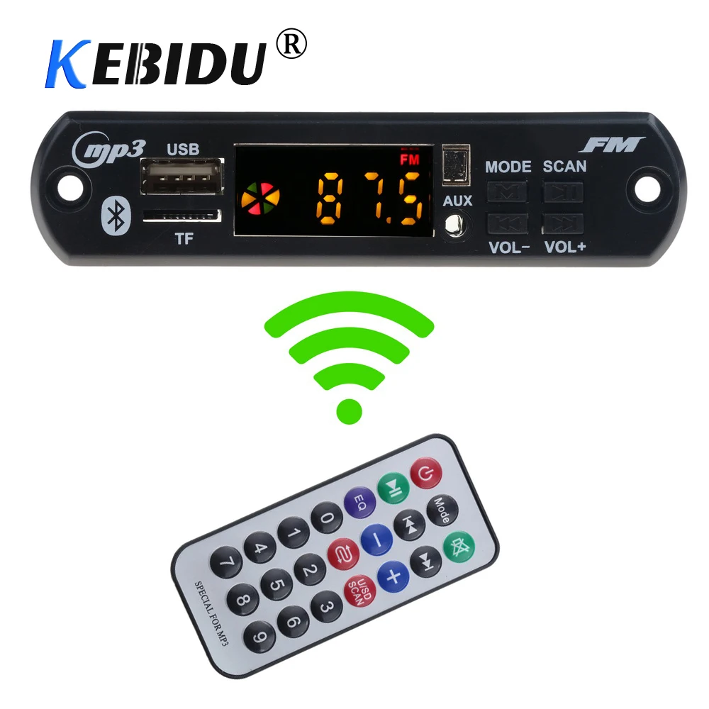 Mp3 декодер KEBIDU с поддержкой Bluetooth 5 0 В 12 В|MP3-плееры| |