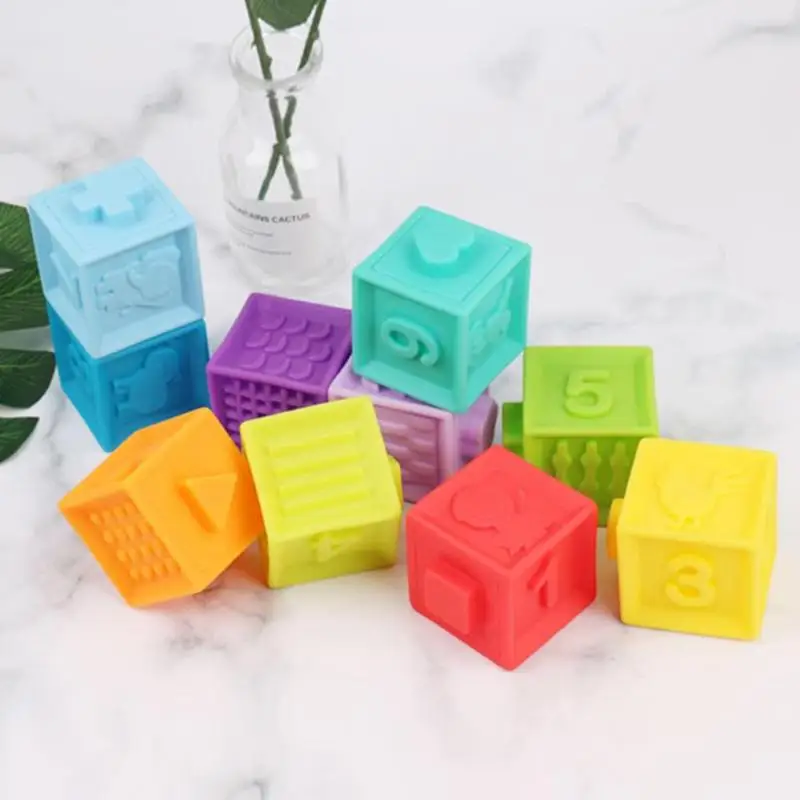 10 шт./компл. детские погремушки захватывающие игрушки DIY сборные строительные