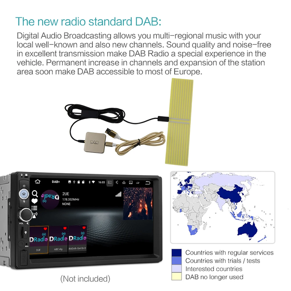 Новый портативный DAB 004 + коробка цифровой радио антенный тюнер мини FM передача USB