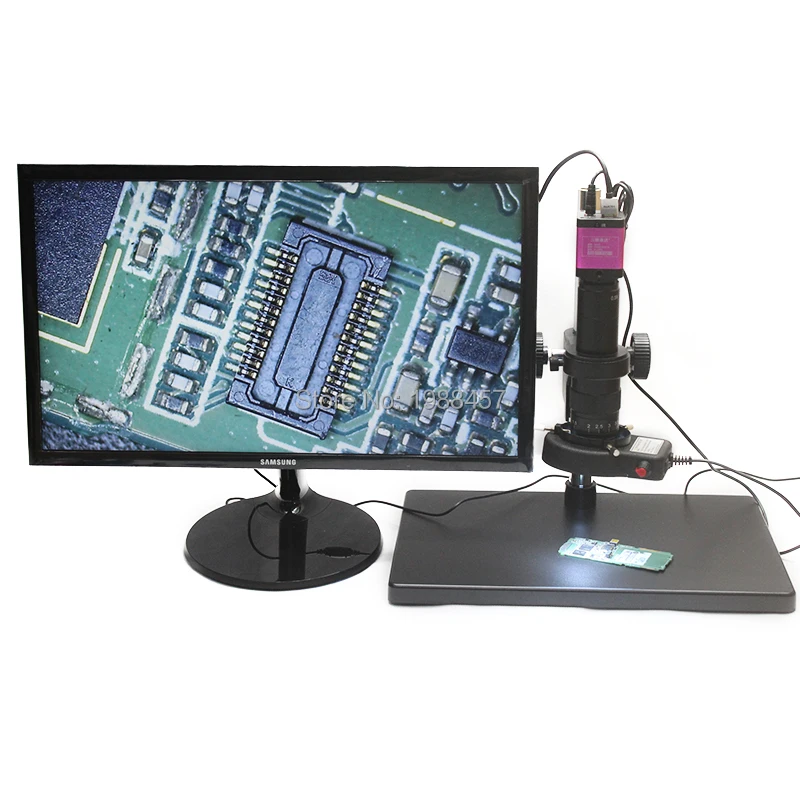 Промышленный микроскоп камера HDMI выход карта хранения фото видео + 10X-180X C-mount
