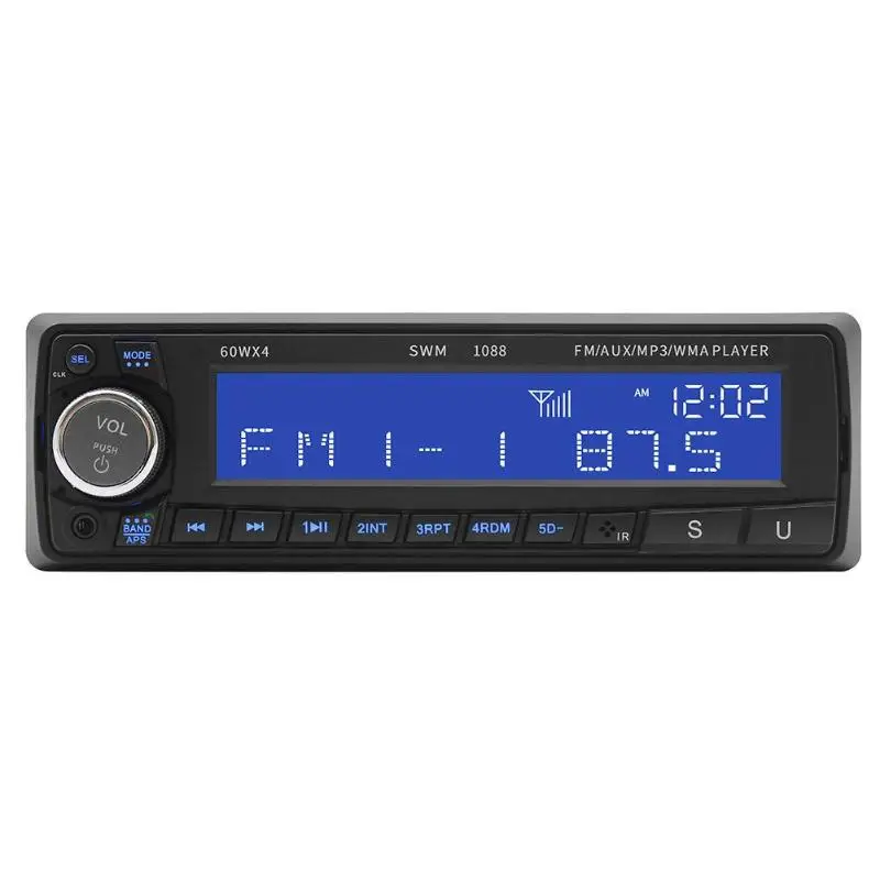 1din SWM 1088 автомобильный стерео MP3 плеер fm радио BT AUX USB2.0 с пультом дистанционного