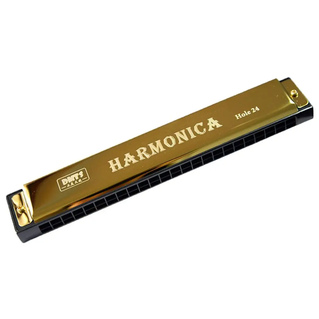 Diatonic 24 отверстия гармоника C Ключ золото серебро красный черный для начинающих