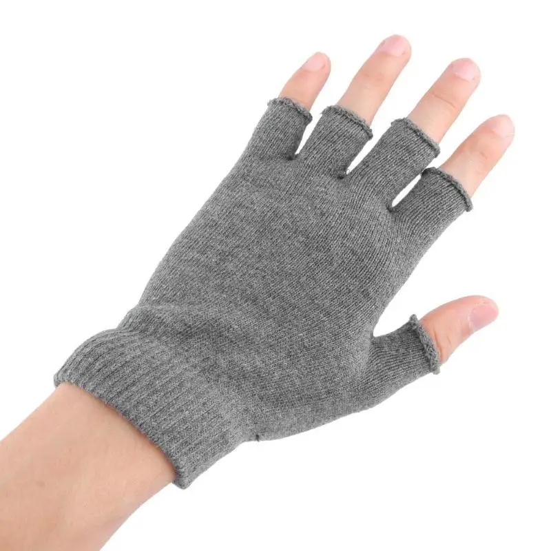 Нескользящие половина Finger хлопковые перчатки Спорт Фитнес Йога для