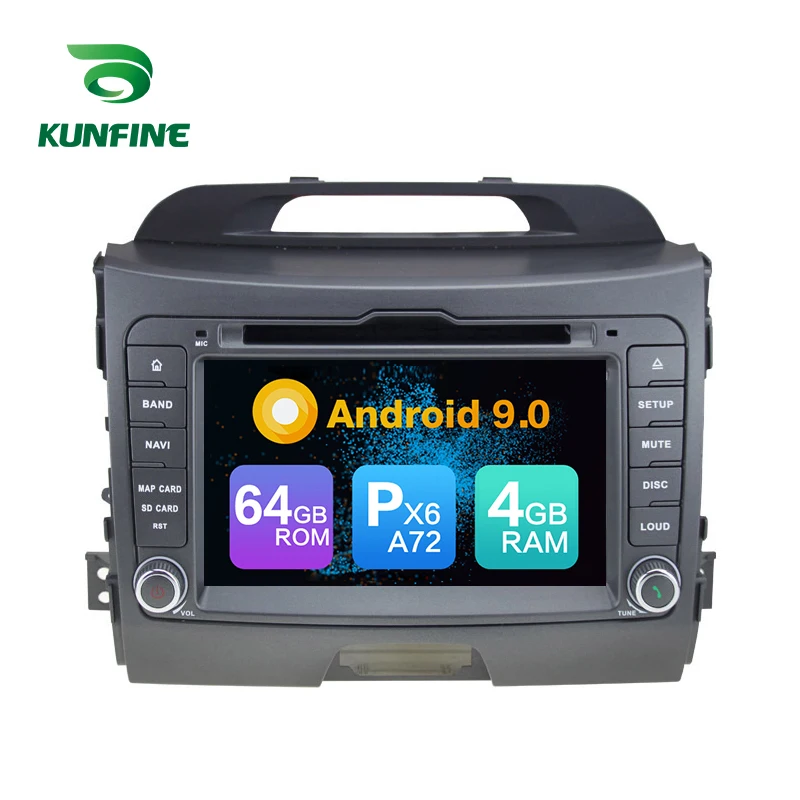 

Android 9.0 Core PX6 A72 Ram 4G Rom 64G Car DVD GPS Multimedia Player Car Stereo For Kia SPORTAGE 2010-2012 radio headunit