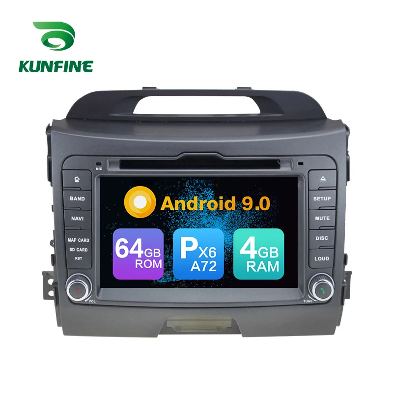 Автомобильный мультимедийный плеер PX6 A72 Android 9 0 Core 4 Гб ОЗУ 64 ПЗУ DVD GPS стерео для Kia