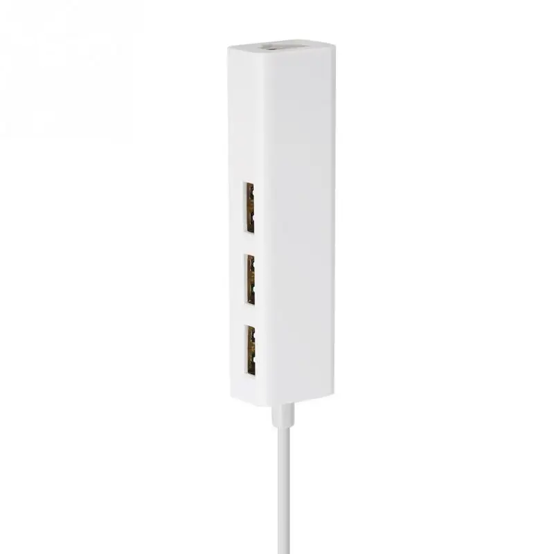 USB 2 0 концентратор типа C к RJ45 Ethernet Gigabit LAN 3 порта адаптер Белый|USB-хабы| |
