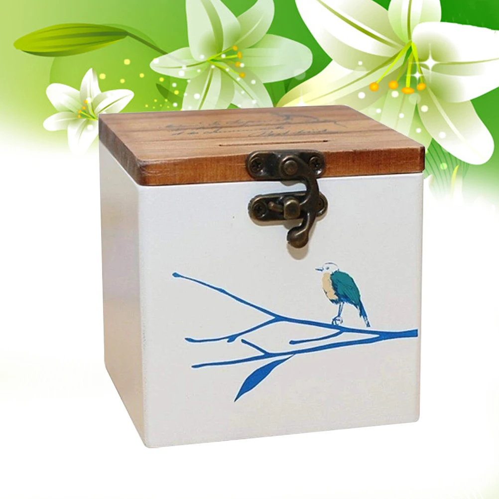 Копилка деревянная ручной работы в стиле ретро 1 шт.|Денежные и банковские