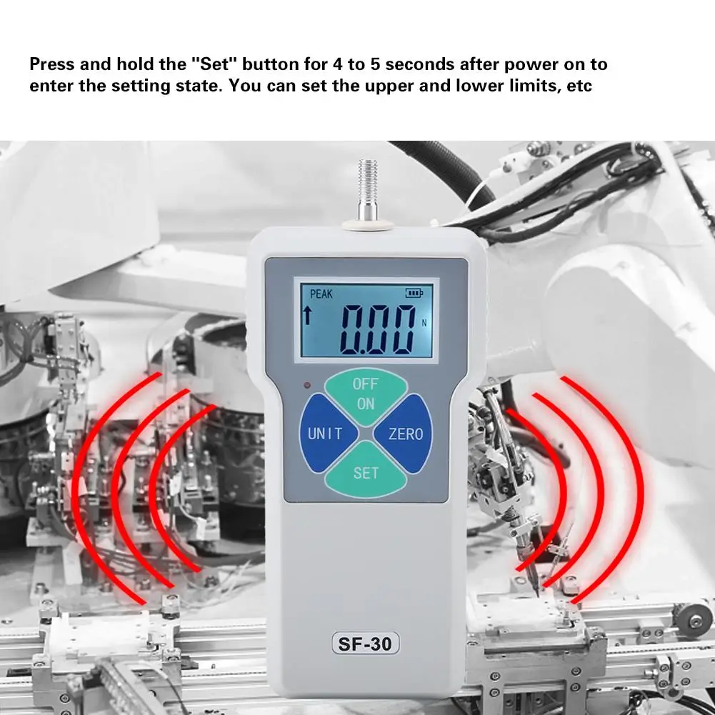 AC100 240V SF 30 Портативный Ручной цифровой толкатель измеритель силы 30N/3кг/6.5lb высокое