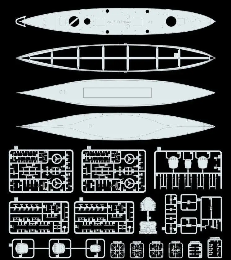 Flyhawk 1/700 1153 HMS Prince of Wales Dec.1941.5 высокое качество 2018 Новинка|Наборы для сборки