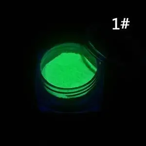 1 коробка Неон фосфор Порошковые блестки для ногтей порошок 10 Цвета пыли