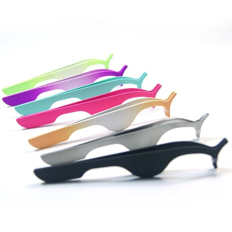 1pcs False Fake Eyelashes Extension Clamp Auxiliary Tweezers Clips Plastic Practice Beauty Eye Lash Makeup Tools | Красота и здоровье