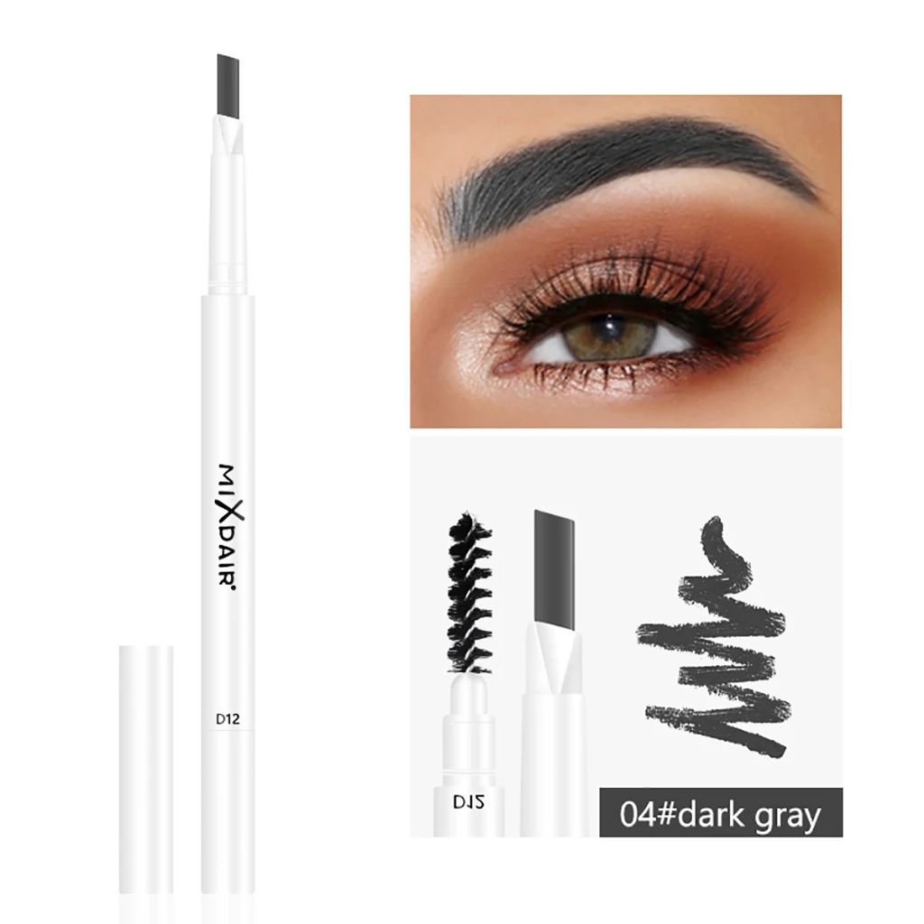 Карандаш для бровей с двойной головкой кистью водостойкий стойкий натуральный