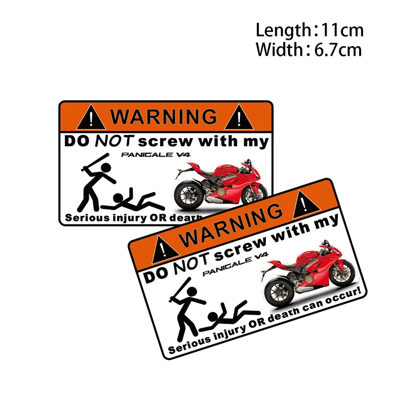 

KODASKIN 2 Pieces Warning Do Not Screw Sticker Decal for Ducati PANIGALE V4