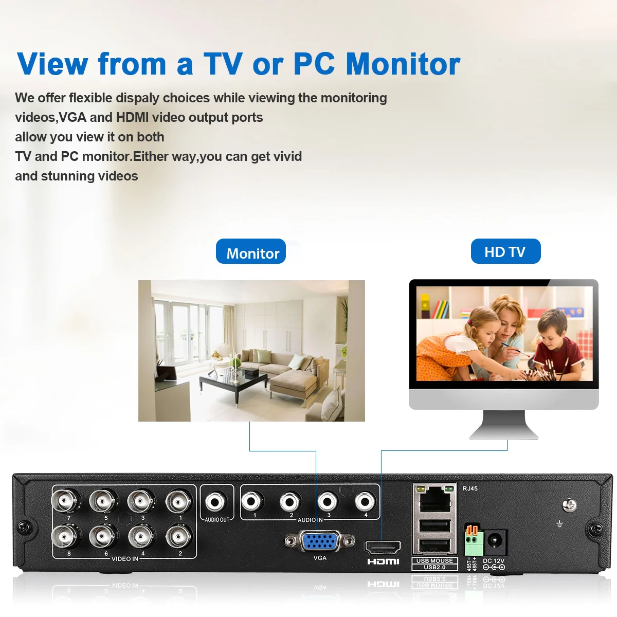 8CH 1080P AHD DVR + 8 шт. наружная 3000TVL 2.0MP камера для дома/особняк/магазин система