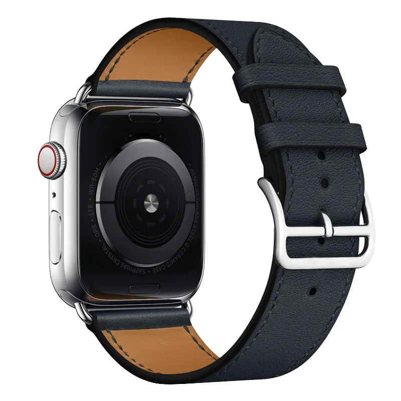 Для Apple Watch Series 4 новейший кожаный ремешок для наручных часов из натуральной кожи 1