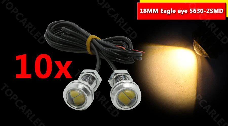 10/12/20/50 шт. 18 мм крючке светодио дный DRL 5630 2 SMD Габаритные огни автомобильный работы