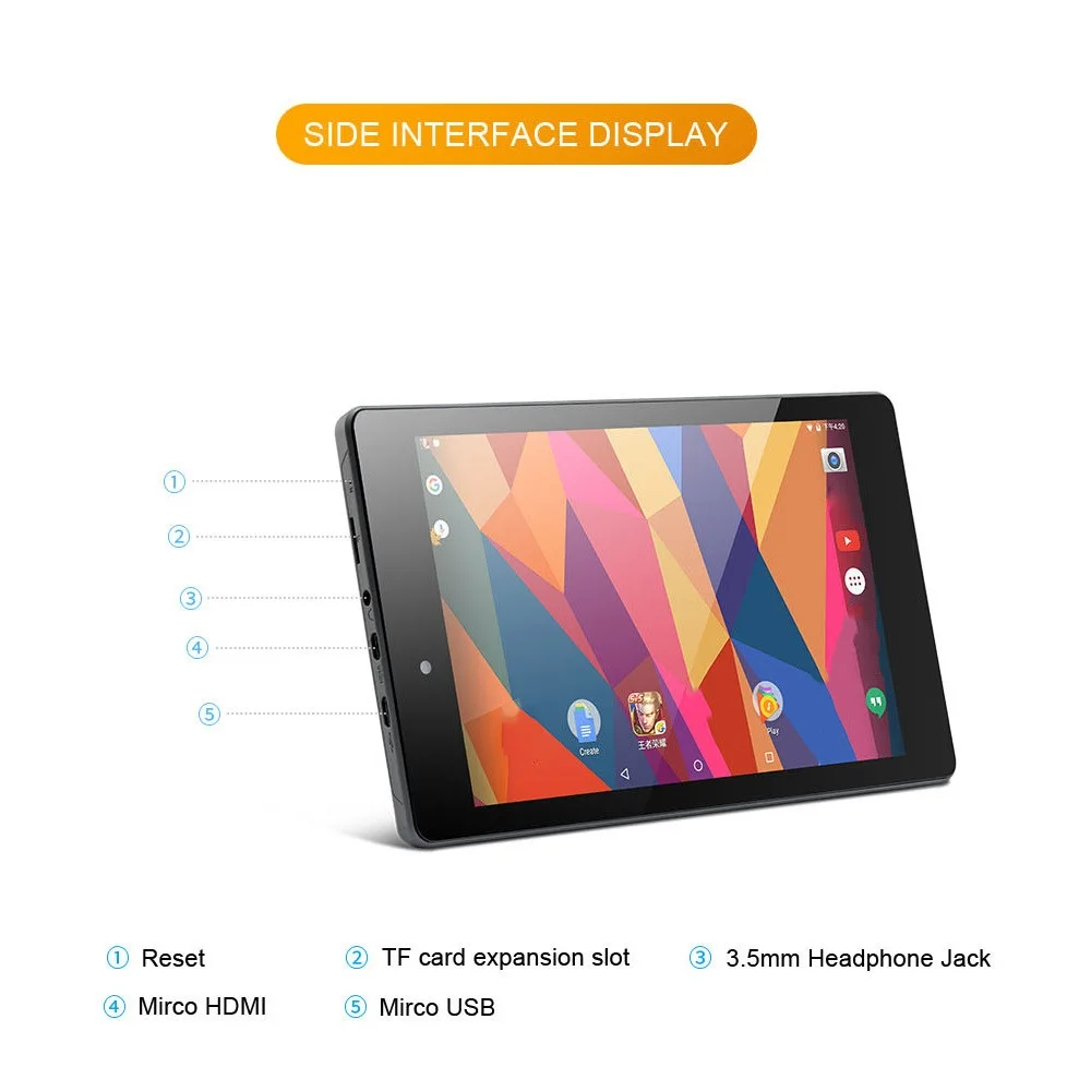 Pipo N8 планшетный ПК 8 0 дюймов Android 7 MTK8163A 1920x1200 4 ядра 1 5 ГГц 2 Гб Оперативная память 32