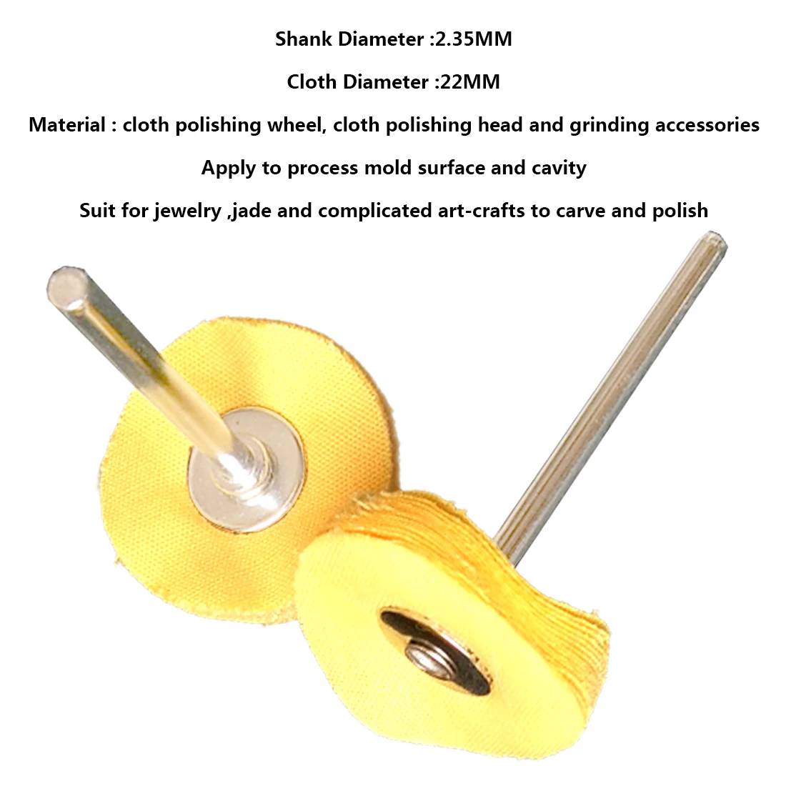 

10pcs Polish Buffing Wheel Grinding Head Cloth Wheel T Style Grinder Brush For Rotary Dremel Accessories 2.35MM Shank