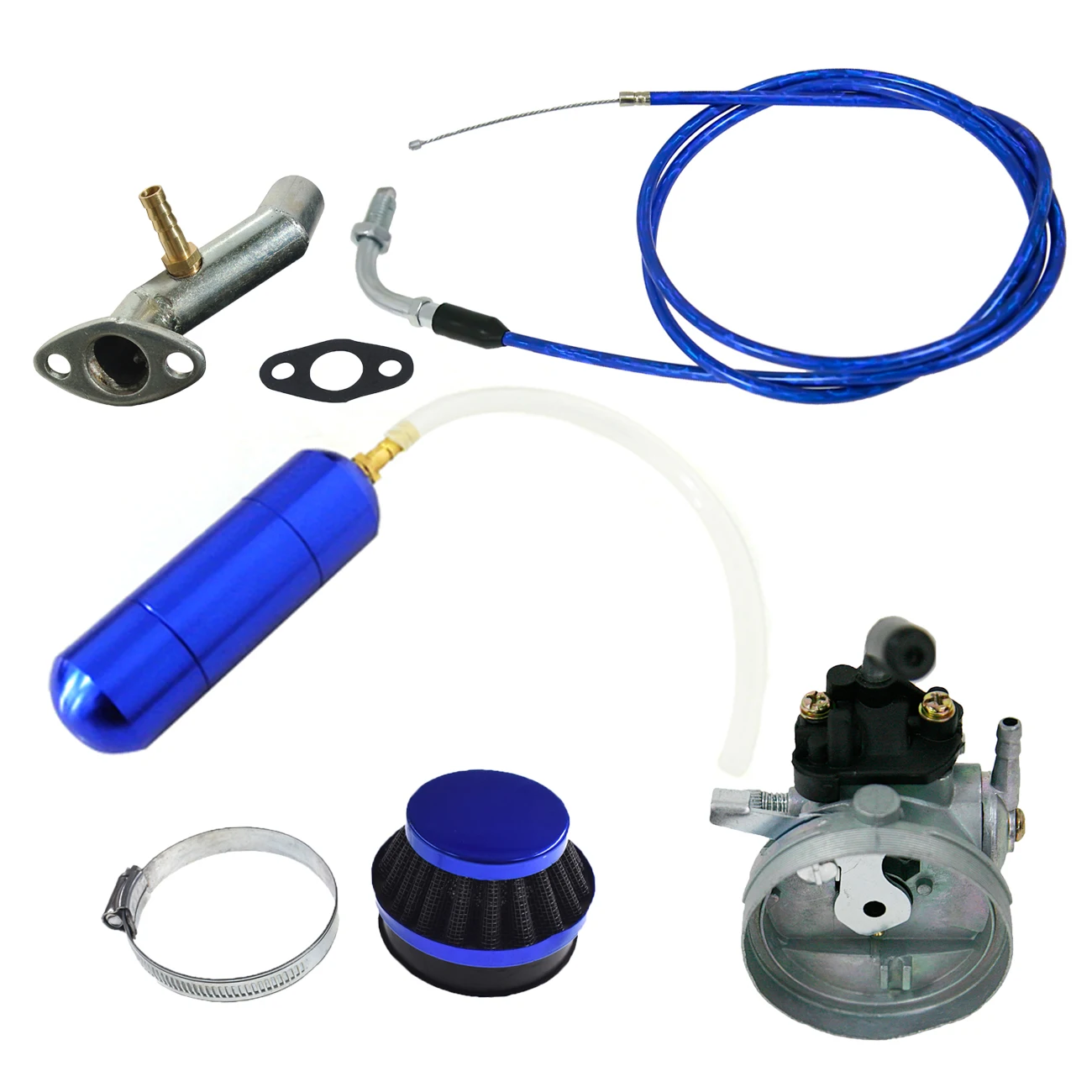 Синий карбюратор и усилитель мощности для моторизованного велосипеда 49 куб. См 60