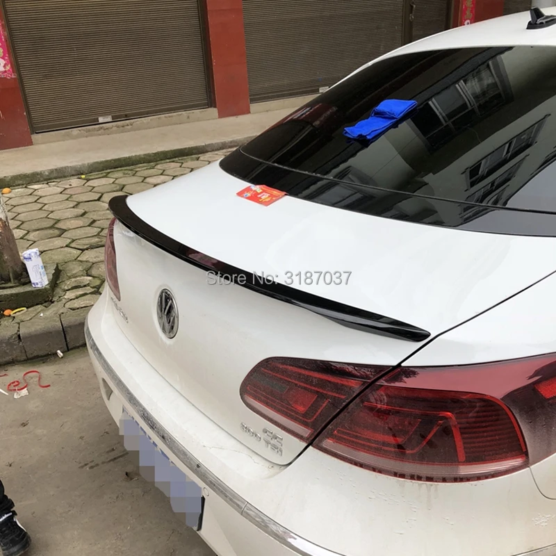 Для Volkswagen Passat CC для стандартной 2009 2016 ABS Пластик Неокрашенный задний спойлер на