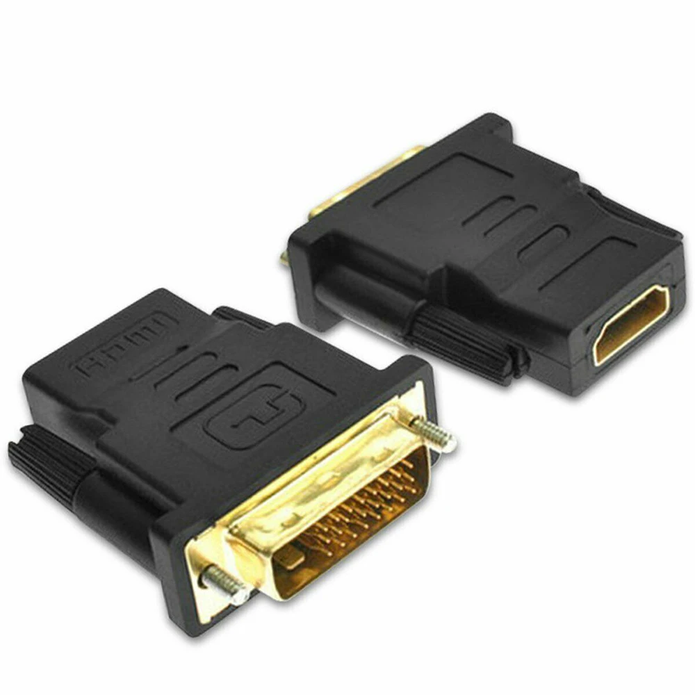 1080P штекер мужской и женский кабель HDMI DVI конвертер 24k позолоченный 24 + 1 к адаптер