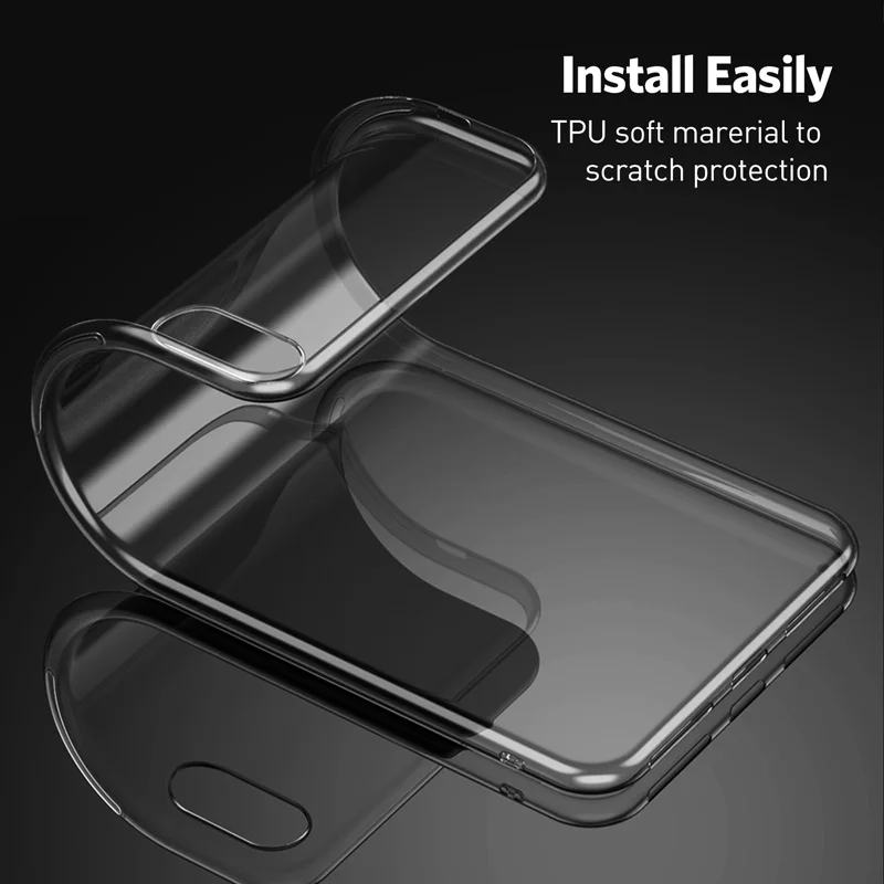 USLION Ultra Thin Clear Silicone Case for iPhone XS XR Xs Max X Transparent Phone Cases 6 6S 8 7 Plus Soft TPU Cover |