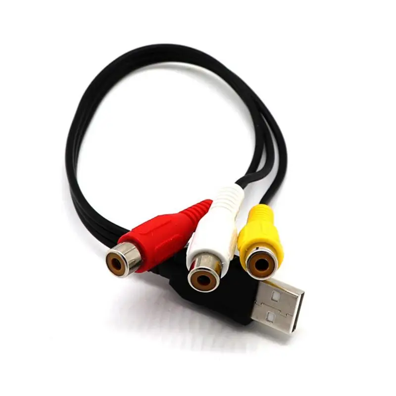 Кабель преобразователь с USB штекера на 3RCA RGB Разъем AV аудио|Кабели передачи