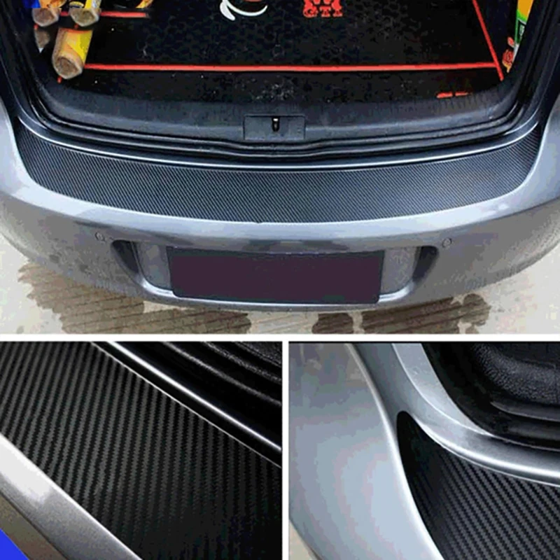 108x7 см наклейка на задний бампер из углеродного волокна протектор для VW Golf MK6 GTI R20