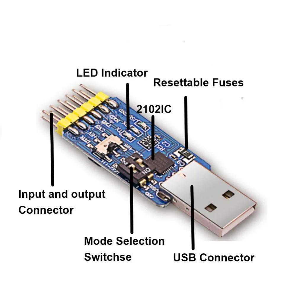 Преобразователь 6 в 1 с USB CP2102 на TTL RS232 RS485 Windows 7 8 Linux | Компьютеры и офис