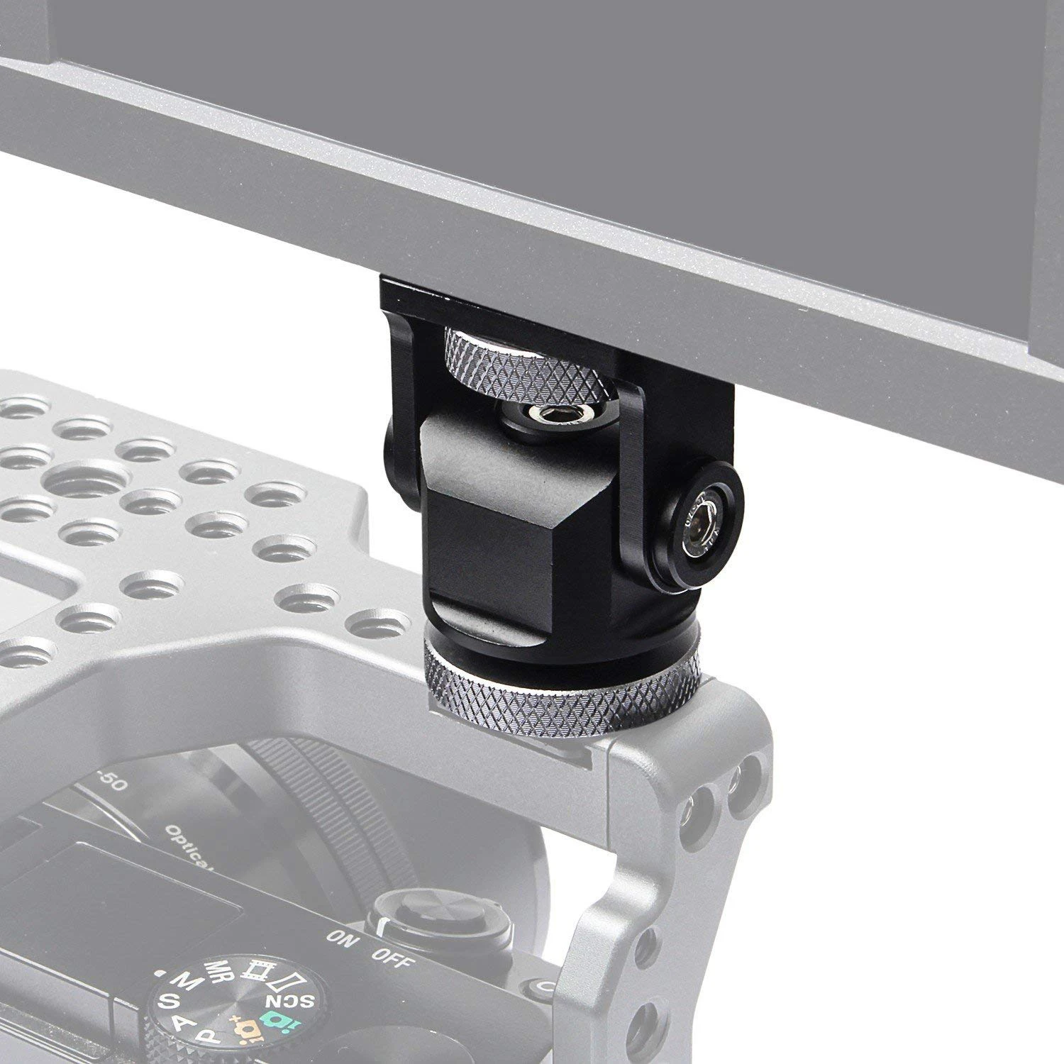 SHGO HOT-Monitor Holder Mount On Camera Pan 180 degree tilt with Cold Shoe and 1/4 inch | Инструменты