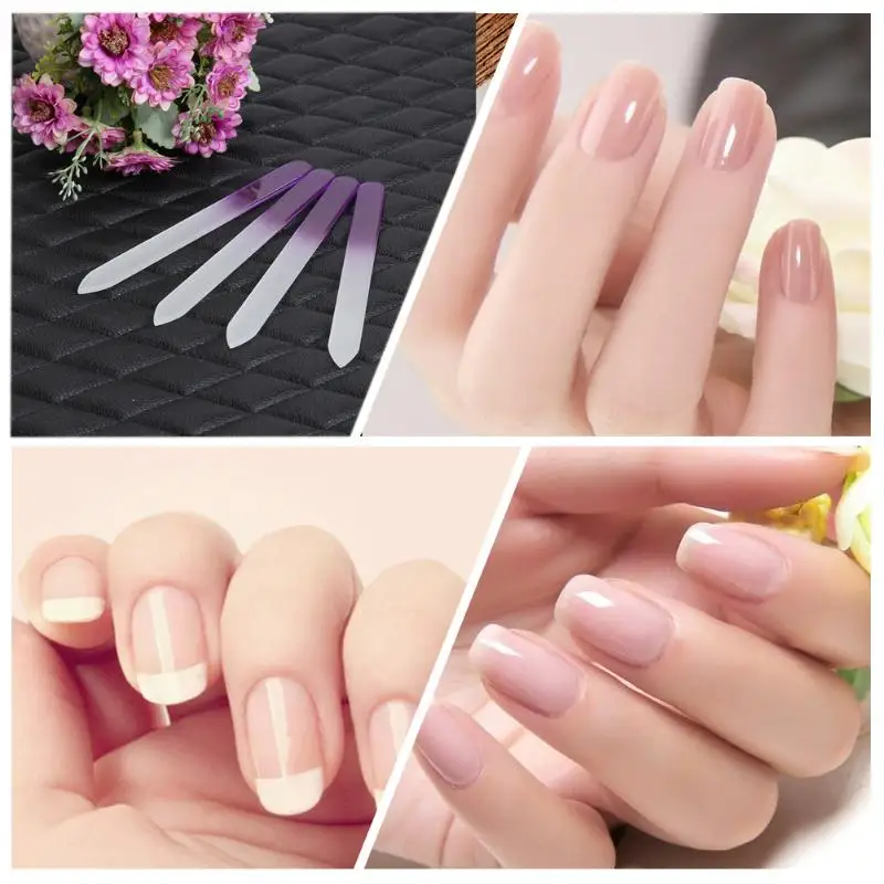 4 шт. пилки для ногтей из хрустального стекла пилка буферное маникюрное