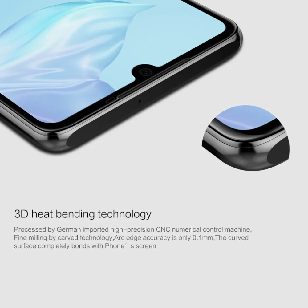 For Huawei P30 Pro c закаленным стеклом 3D Стекло Nillkin CP + Max полное покрытие Экран