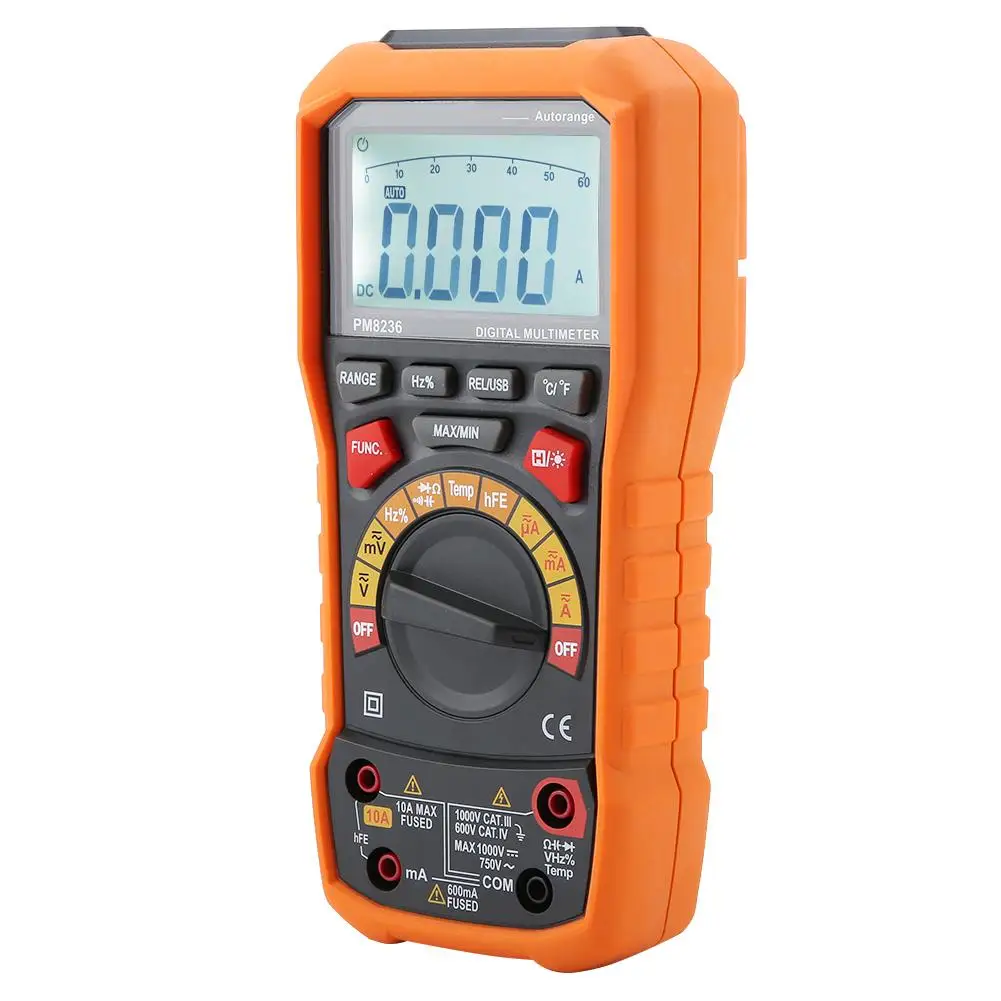 PEAKMETER PM8236 автоматический Диапазон Цифровой мультиметр температурная Емкость