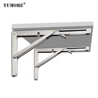 yumore 8 16 inch 2pcs heavy duty stainless steel wall bracket support frame folding shelf bracket bench table furniture hardware