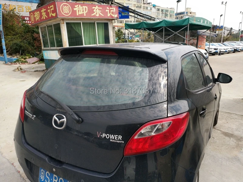 Для Mazda 2 Mazda2 хэтчбек Спойлер ABS пластик Неокрашенный задний спойлер крыло Крышка