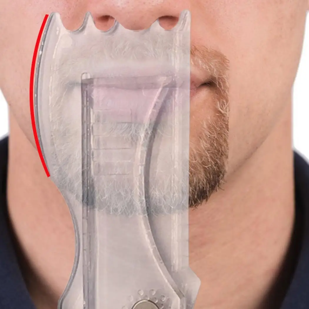 Rotatable Trimming Men Fashion Transparent Styling Tool Beard Shaping Comb | Красота и здоровье