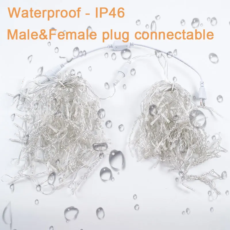 L3m 220V PVC LED свет сосулька Рождественское украшение наружное свадебное вечерние