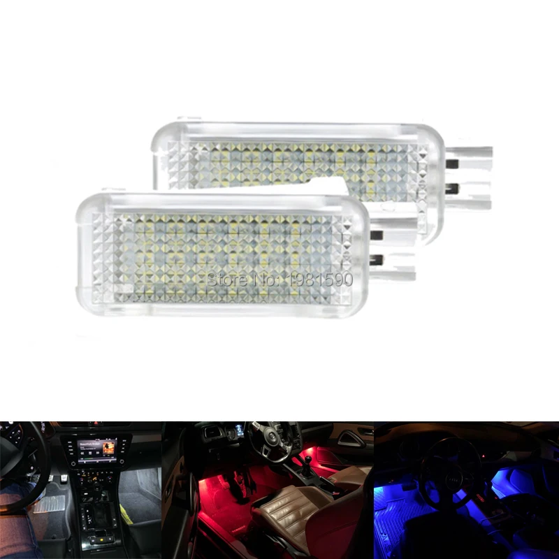 2 шт. светодиодный светильник для автомобиля Audi A3 A4 A5 A6 Volkswagen Golf 4/5/6 Skoda Octavia Fabia