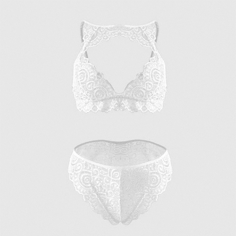 S-2XL, женский сексуальный комплект нижнего белья, кружевной OpenBra+ g-стринги, сексуальное эротическое белье, комбинация большого размера, 2 шт., сексуальное нижнее белье XXL