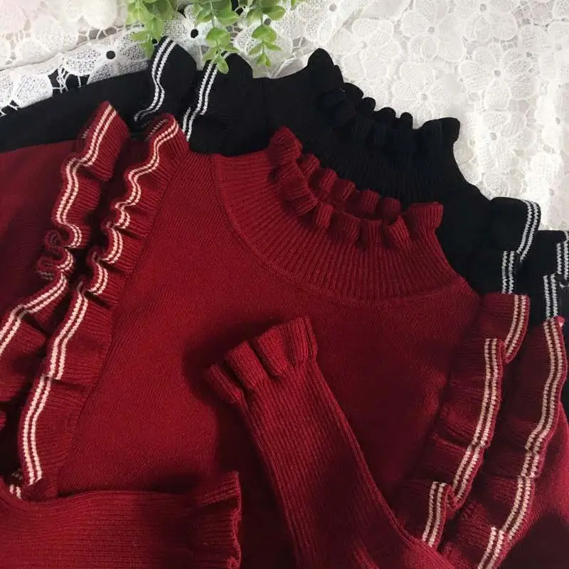 Осень Зима Invierno клуб Bodycon для женщин Высокая талия Винтаж Водолазка пуловер Tricot