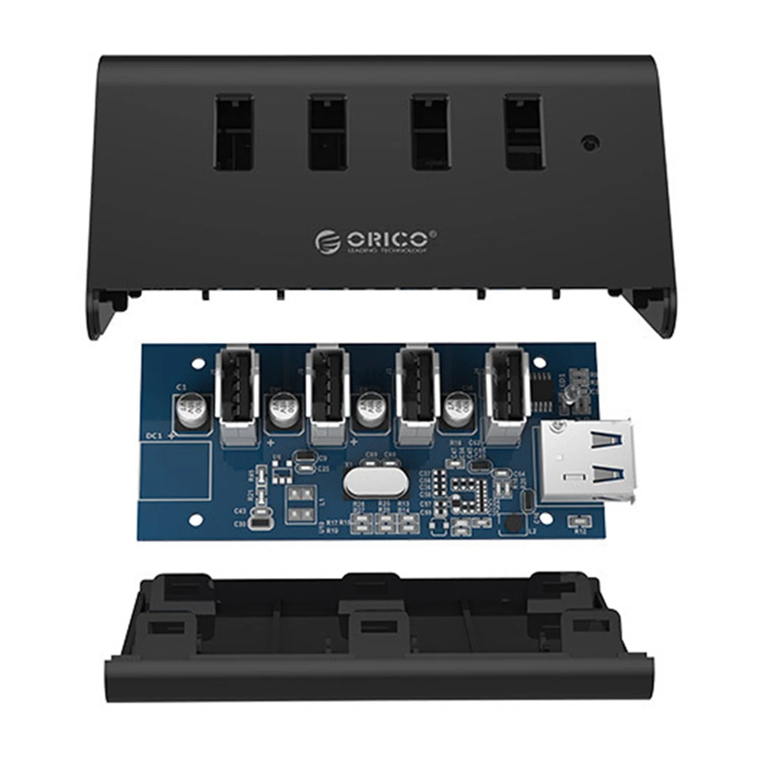 Высокоскоростной мини Концентратор ORICO 5 Гбит/с 4 портами USB 3 0 для настольного